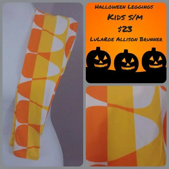 ⭐ Lularoe Halloween Leggings - Kids S/M - NWOT - Picture 1 of 1